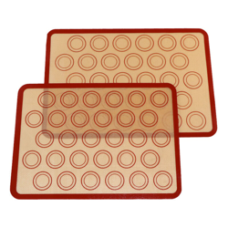 Set di 2 tappetini da cucina in silicone - tappetini antidesivi per maccheroni, biscotti, maccheroni, torte, pane, senza BPA (42 x 29,5 cm, rosso) características