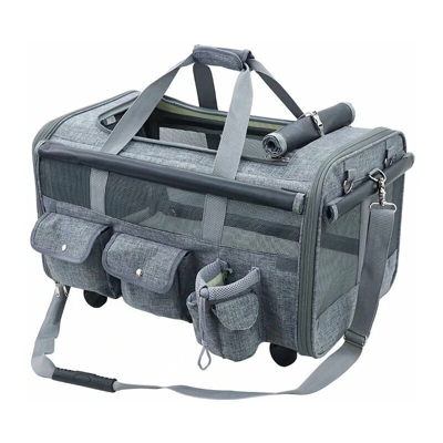 Borsa per animali domestici con gomma da viaggio Borsa pieghevole ruota universale rimovibile grande gatto gatto sacchetto di gatto pet bag