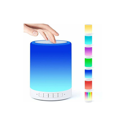 Lampada Dell'altoparlante Bluetooth, Lampada da Comodino con Luce Notturna a Sensore Tattile, Luce Calda Dimmerabile e Lanterna da Campeggio Esterna en oferta