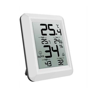 Temperatura interna e misuratore di umidità, termometro digitale con registrazione su / giù, temperatura e monitor di umidità indoor, schermo LCD e