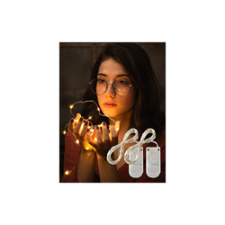 Catena di luci micro LED, 2,2 m, 20 LED (2 pezzi), mini catena luminosa con batteria CR2032, per feste, giardino, festival, matrimoni, illuminazione precio