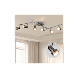 Faretto da soffitto a LED orientabile, 6 luci, lampada da soffitto a LED girevole, 6 x 3 W, GU10, 1440 lm, 3000 K, luce bianca calda, plafoniera LED precio