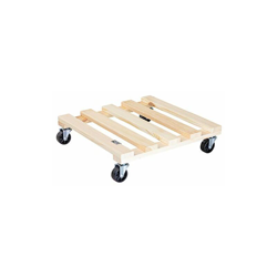 Carrello per Piante PALETTI 38 x 38 x 9,5 cm I Carrello per Interni I Portavaso in Legno massello di conifere, Naturale, FSC® con Ruote I Portata 120 características