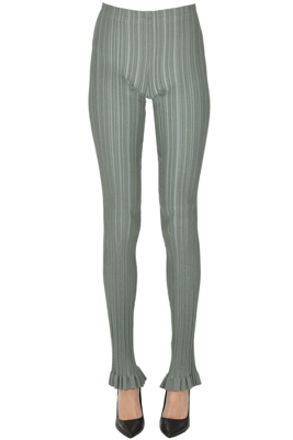 Ribbed cotton leggings