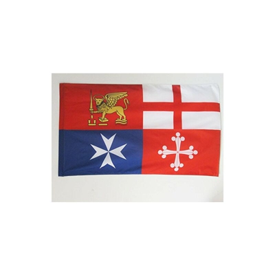 AZ FLAG Bandiera Italia Quattro REPUBBLICHE MARINARE 150x90cm - Bandiera Italiana 90 x 150 cm Foro per Asta