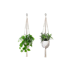 JYOHEY - 2 fioriere da appendere per interni ed esterni, in macramè, decorazione per interni, 1 m en oferta