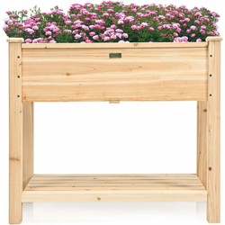 Fioriera da Giardino in Legno, Aiuola Rialzata per Giardino Cortile e Balcone, con Struttura Stabile, 86 x 46,5 x 76 cm precio