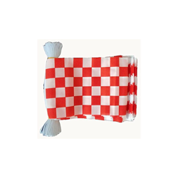 Ghirlanda 12 Metri 20 Bandiere A Scacchi Rossi E Bianchi 45x30cm - Bandiera Scacchiera Rossa E Bianca 30 x 45 cm - Festone BANDIERINE - Az Flag en oferta