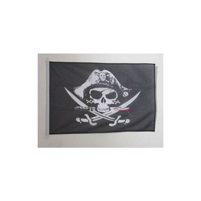 AZ FLAG Bandiera Pirata SCIABOLA 90x60cm per Esterno - Bandiera dei Pirati â?? Teschio 60 x 90 cm