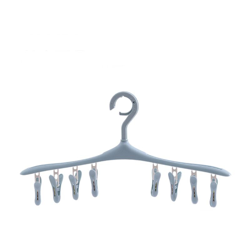 Gancio antivento multifunzione per calzino, Abbigliamento portatile a casa, 8 appendiabiti in plastica rimovibili, blu en oferta