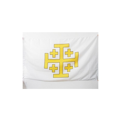 AZ FLAG Bandiera Regno di GERUSALEMME 150x90cm - Bandiera CATTOLICA 90 x 150 cm Foro per Asta