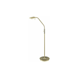 Bergamo Piantana, 1 LED, SMD, 3000 K, 1100 Lm, Interruttore a Piede, Touchdimmer, Flessibile Integriert, 12 W, Ottone Opaco, 50 x 27 x 135 cm - Trio precio