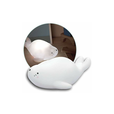 Reer Lumilu Lazy Friends Seal - Luce notturna a forma di stella marina, regalo di compleanno per ragazzi e ragazze, 52240, colore: Bianco