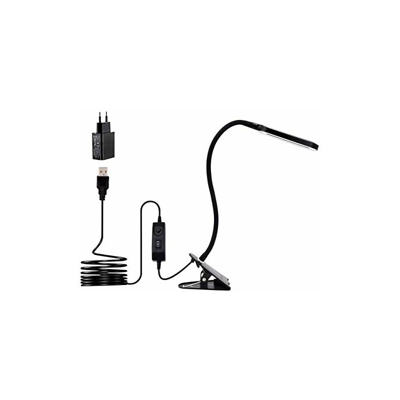 Lampada da lettura con morsetto da 4 W, lampada a morsetto, lampada da scrivania a LED, controllo touch, dimmerabile, con 3 livelli di luminositÃ ,