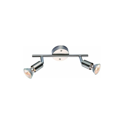 Lampada da soffitto a LED, orientabile, 2 lampadine incluse, 2 x 3 Watt, luce bianca calda, attacco GU 10, colore: Titanio - Dm Leuchten