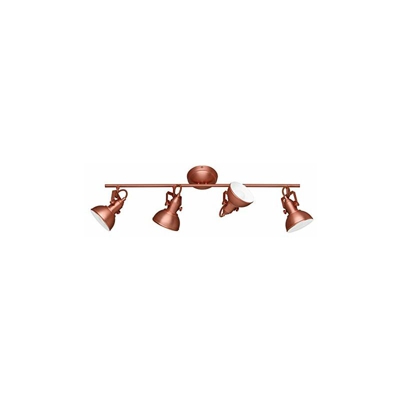 Reality Leuchten R80154029 Gina Barra con 4 Spot, Metallo, 80 cm E14, Rame