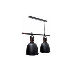 Lampadario da Soffitto, Modello Glocca, con Due Punti, Luce Regolabile in Altezza, 116 X 81 X 24 cm, Nero - Relaxdays características