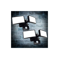 Depuley 2 luci LED per esterni con sensore di movimento regolabile a 180°, 20 W, faretto esterno con doppia testa, 5,11 x 3,14 in, multi-angolo, precio