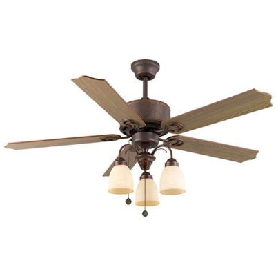 Ventilatore Da Soffitto, 120 Cm, Plymooth, Marrone / rovere, Stile Classico, Con Luce, Lba Home