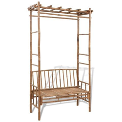 Panca da Giardino con Pergolato 130 cm in Bambù en oferta