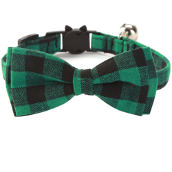 Perle Rareit - Cat Bowknot Collana Collana Cat Security Fibbia Bowknot Collana per piastrelle per animali domestici rimovibile (verde e nero precio