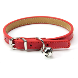 Perle Rareit - Collana in pelle per gatti e cuccioli, regolabile 20 cm-27cm cm-rosso características