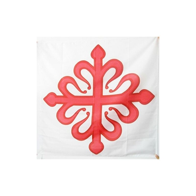 AZ FLAG Bandiera Ordine Militare di CALATRAVA 90x90cm - Bandiera di CALATRAVA 90 x 90 cm Foro per Asta