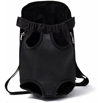 Backpack per animali domestici Zaino per animali domestici regolabile piccolo e medio da viaggio per cani da un campeggio Black Pet Borsa a tracolla