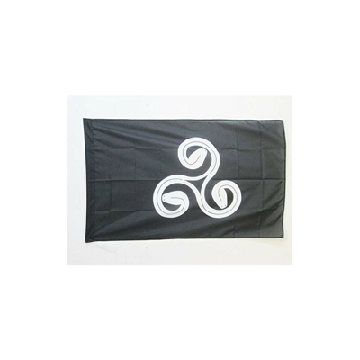 AZ FLAG Bandiera Bretagna TRISKELL TRISERPENT 150x90cm - Bandiera Bretagne 90 x 150 cm Foro per Asta