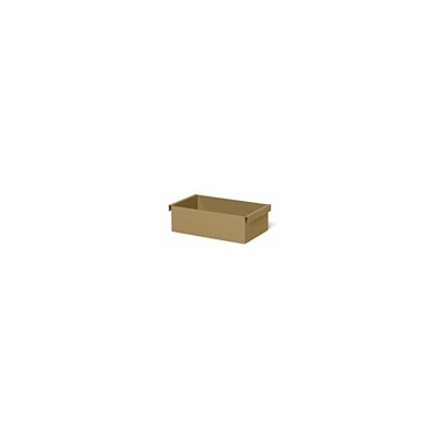 1104263184 - Contenitore in metallo verniciato a polvere, per interni ed esterni, 25,7 x 7,6 x 14,7 cm, colore: Verde oliva - Ferm Living