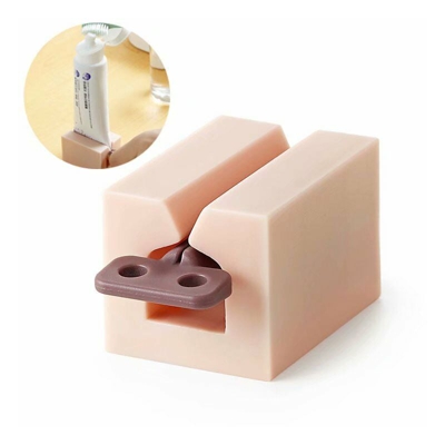 Dentifricio in dentifricio in dentifricio, pressa per dentifricio rosa