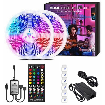 Lampada a 10 metri con lampada 5050 con barra musicale impermeabile colorata RGB