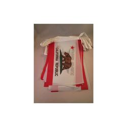 Ghirlanda 12 Metri 20 Bandiere California 45x30cm - Bandiera Stato Americano â?? USA - Stati Uniti 30 x 45 cm - Festone BANDIERINE - Az Flag características