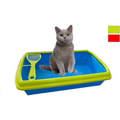 B&s - EDEN Lettiera gatti con paletta rettangolare colorata toilette igienica animali