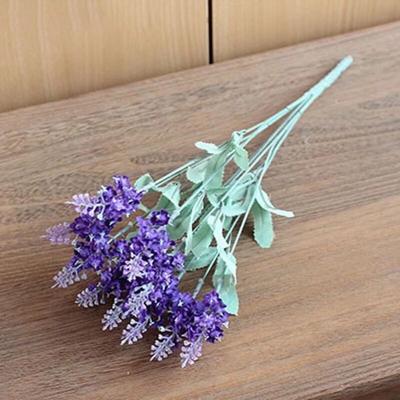 Pastorale stile francese lavanda fiore artificiale decorazione di nozze a casa fiore artificiale tenendo ornamenti floreali artificiali (2 viola)