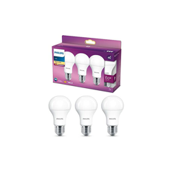 Philips Lighting Lampadina LED Goccia, 3 Pezzi, Equivalente a 100W, Attacco E27, Luce Bianca Calda, non Dimmerabile en oferta