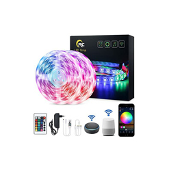 Striscia LED RC, RGB 5050 SMD, per sincronizzazione musica, cambia colore, luce d'atmosfera, con telecomando, per camera da letto, festa, arredamento características