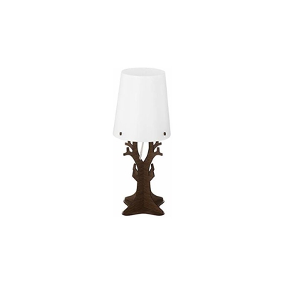 HUNTSHAM - Lampada da tavolo in legno, 40 W, colore: marrone scuro - Eglo