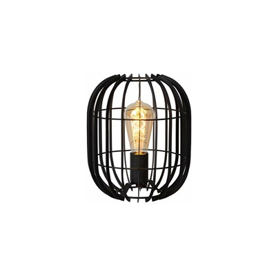 Reda - Lampada da tavolo in metallo, 40 W, colore: Nero - Lucide