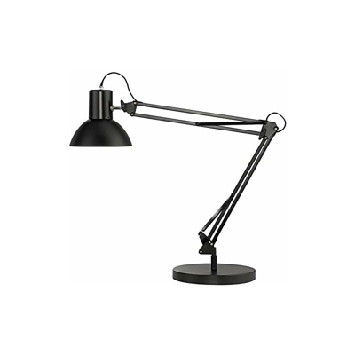 Lampada da scrivania a LED Success 80, nero, retrò, per architetti, in metallo, senza lampadina E27 - Unilux