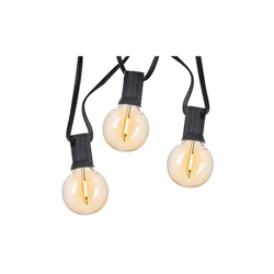 Sunthin, catena luminosa per esterni e interni, 2700 K, luce bianca calda, IP45, 16 metri con 24 lampadine G40 dimmerabili con 1 lampadina di características