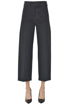 Cropped cotton trousers