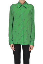 Designer logo satin shirt en oferta