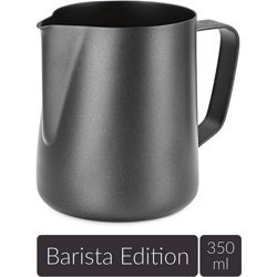 Pitcher per latte in acciaio inox da 350 ml, foam foam ASSE per crema da caffè con marca di misurazione e penna latte art, piatto di latte adatto per precio