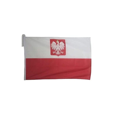 AZ FLAG Bandiera Polonia con Aquila 150x90cm - Bandiera Polacca con Stemma 90 x 150 cm Speciale Esterno
