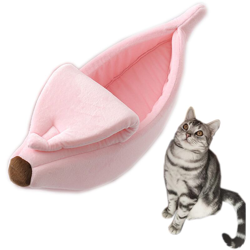 Nest Banana Cat Nest Dog Nest Nest Inverno caldo Deep Sleep Cat Bag Sleeping Bag, Pink S precio