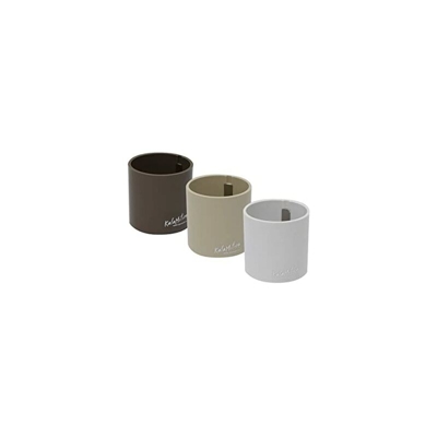 KalaMitica Set da 3 Cilindri, Vaso Magnetico, Diametro 6 cm, Toni Neutri