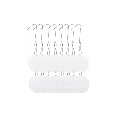 AH52-VCES - Dischi riflettenti per uccelli repellenti per uccelli, confezione da 8 pezzi, colore: bianco - Primematik