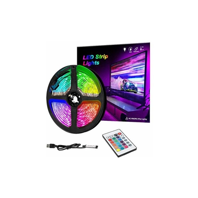 Lightstrip - Strisce LED per TV HD 5050, 16 colori cangianti a LED, per illuminazione di sfondo TV PC (2 m)