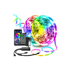 Striscia LED da 40 m, Bluetooth RGB, con telecomando, sincronizzazioni musicali, cambia colore, 5050, per camera da letto, casa, armadio en oferta